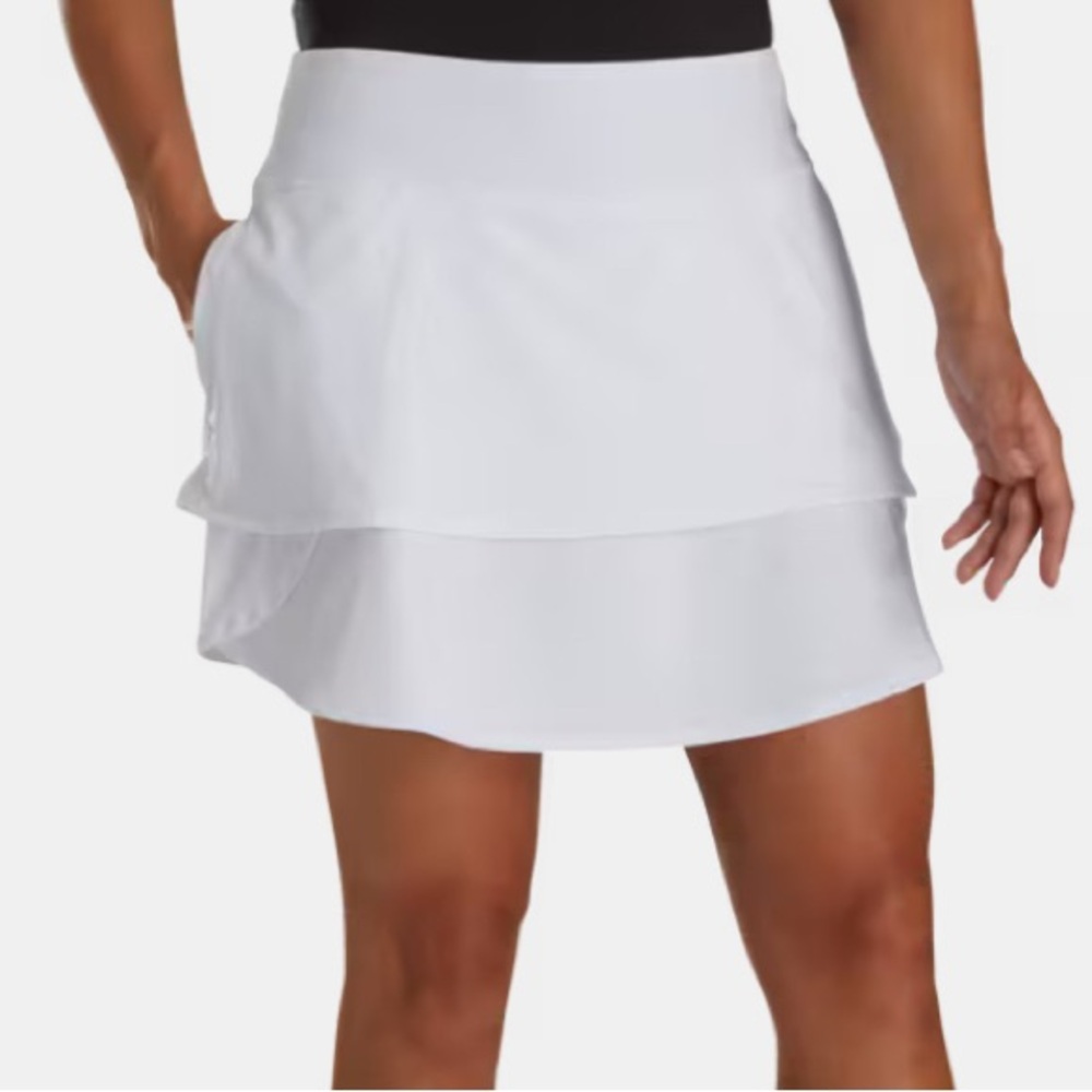 Women’s FootJoy Golf White Skort skirt shorts small s athletic tennis stretch